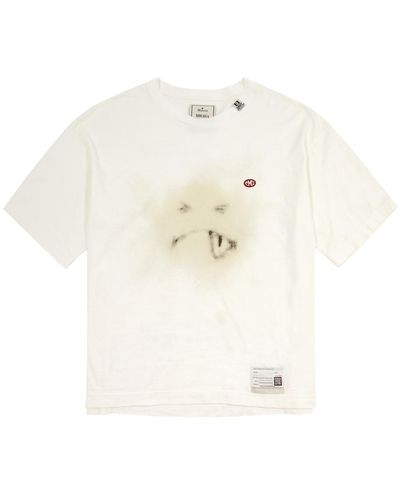 Maison Mihara Yasuhiro Smiley Printed Cotton T-Shirt - White