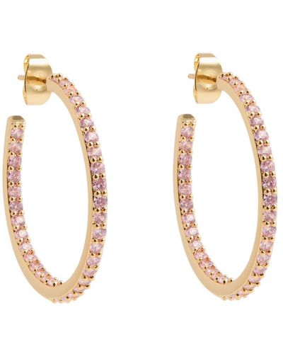Crystal Haze Jewelry Mini Serena 18Kt-Plated Hoop Earrings - Metallic