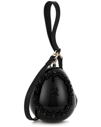 Simone Rocha Fabergé Egg Embellished Top Handle Bag - Black