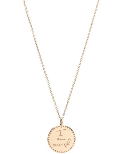 Zoe Chicco 14ct Yellow Gold I Am Enough Mantra Necklace