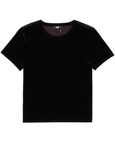 PAIGE Fiora Velvet T-shirt - Black