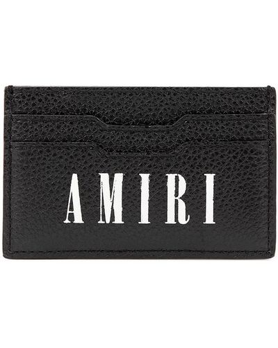 Amiri Black Logo Leather Card Holder
