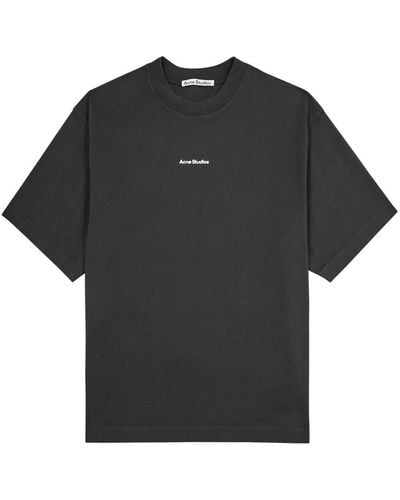 Acne Studios Extorr Logo-print Cotton T-shirt - Black