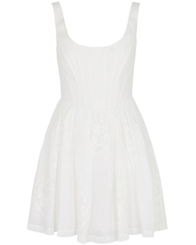 Zimmermann Alight Linen And Ramie Mini Dress - White