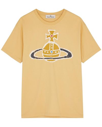 Vivienne Westwood Orb-Print Cotton T-Shirt - Yellow
