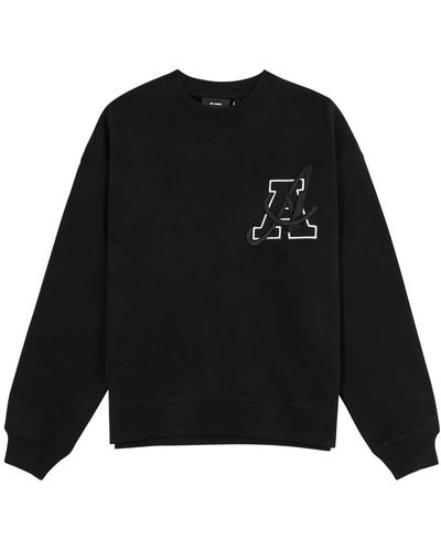 Axel Arigato Hart Logo-Embroidered Cotton Sweatshirt - Black