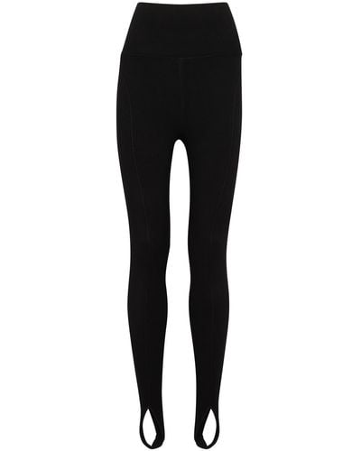 Victoria Beckham Vb Body Stretch-knit Stirrup leggings - Black