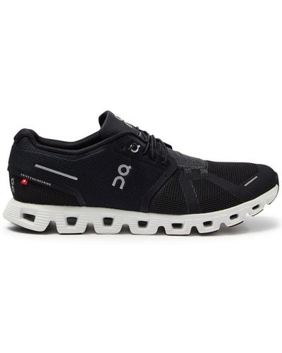 On Shoes Running Cloud 5 Mesh Trainers - Black