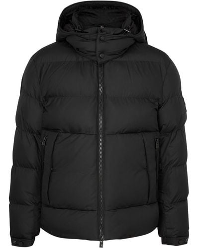 BOSS Quilted Hooded Shell Jacket - Black