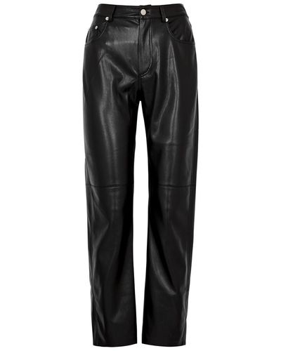 Nanushka Vinni Faux Leather Pants - Black