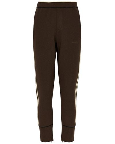 adidas X Wales Bonner Striped Knitted Sweatpants - Brown