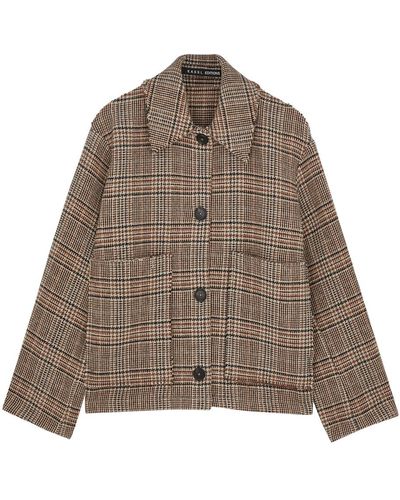 Kassl Checked Wool-blend Jacket - Brown