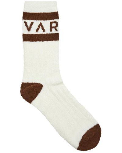 Varley Spencer Logo-intarsia Chenille Socks - White