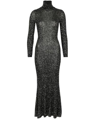 Balenciaga Sequin-embellished Midi Dress - Black