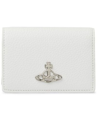 Vivienne Westwood Orb Faux Leather Card Holder - White