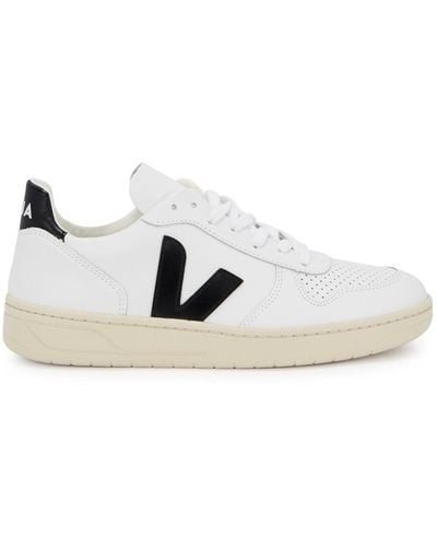 Veja V-10 Leather Trainers, Trainers, Leather, And - White