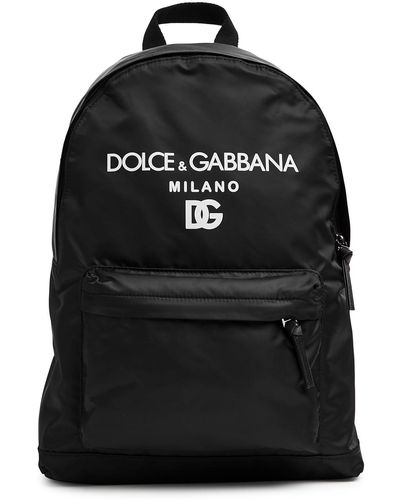 Dolce & Gabbana Kids Logo-print Nylon Backpack - Black