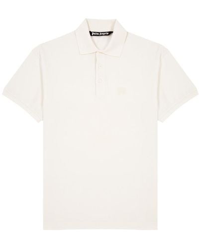 Palm Angels Logo-Embroidered Piqué Cotton Polo Shirt - White