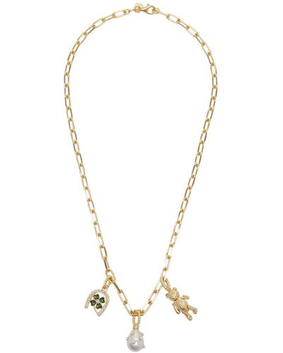 Daisy London X Shrimps -plated Charm Necklace - Metallic