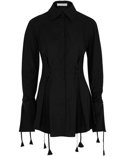 Palmer//Harding Sutured Cotton Shirt - Black