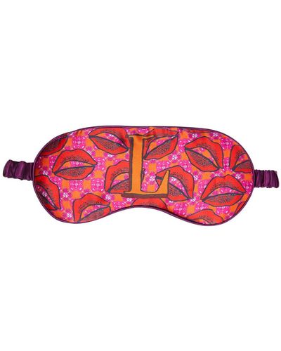 Jessica Russell Flint L Is For Lips Silk Eye Mask - Red