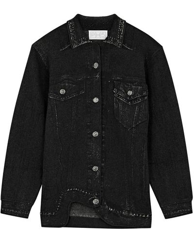 Ph5 Hana Intarsia Stretch-knit Jacket - Black