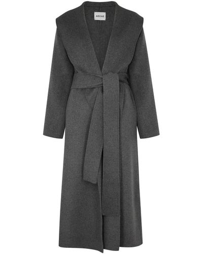 AEXAE Wool-blend Wrap Coat - Gray