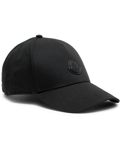 Moncler Logo-appliquéd Cotton-gabardine Baseball Cap - Black