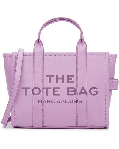 Marc Jacobs The Tote Small Lilac Grained Leather Bag - Purple