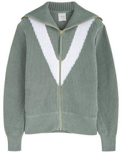 Varley Ada Knitted Cotton Jacket - Green