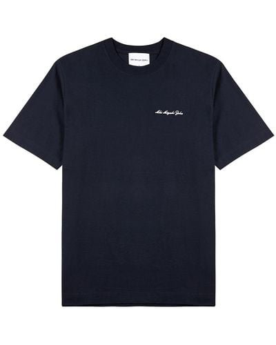 MKI Miyuki-Zoku Embassy Logo Cotton T-shirt - Blue