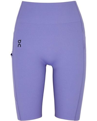 On Shoes Movement Stretch-Jersey Shorts - Blue