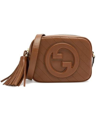 Gucci Blondie Leather Camera Bag - Brown