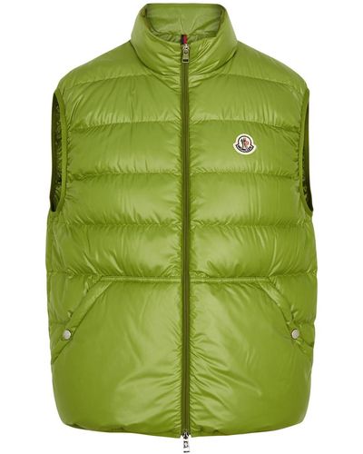 Moncler Aube Quilted Shell Gilet - Green