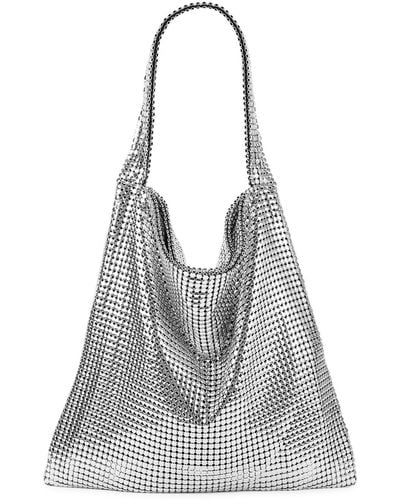 Rabanne Pixel Silver-tone Chainmail Tote - Gray