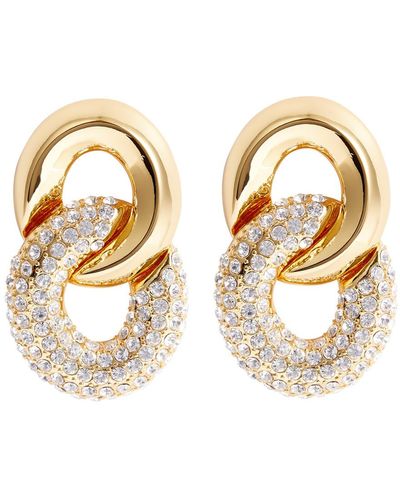 Kenneth Jay Lane Crystal-embellished Drop Earrings - Metallic