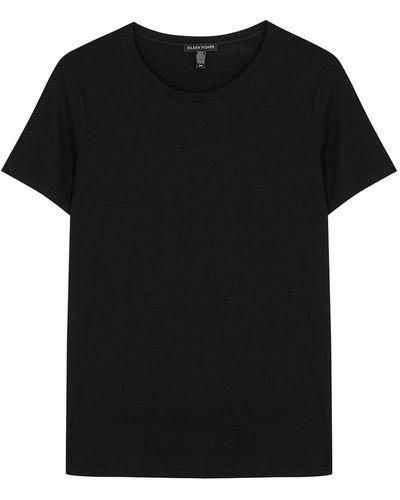 Eileen Fisher Stretch-Jersey T-Shirt - Black