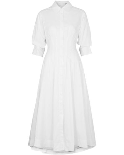 Jonathan Simkhai Jazz Cut-out Cotton Shirt Dress - White