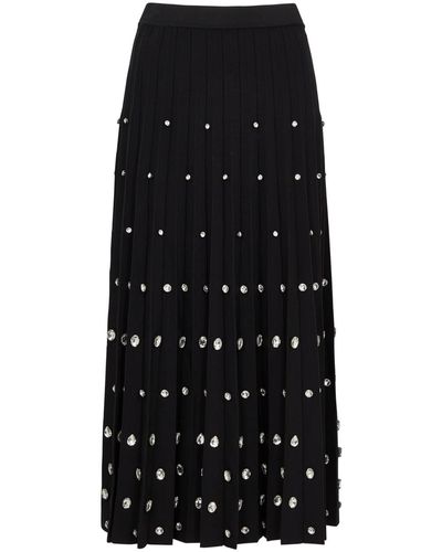 Jonathan Simkhai Primrose Crystal-embellished Stretch-knit Midi Skirt - Black