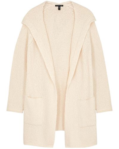 Eileen Fisher Hooded Cotton Cardigan - Natural