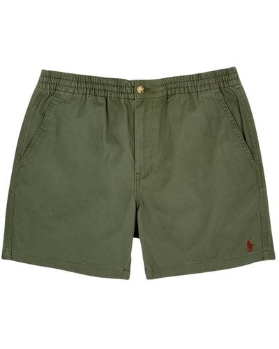 Polo Ralph Lauren Logo-Embroidered Stretch-Cotton Shorts - Green