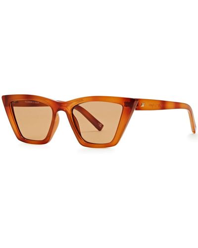 Le Specs Velodrome Cat-eye Sunglasses - Brown