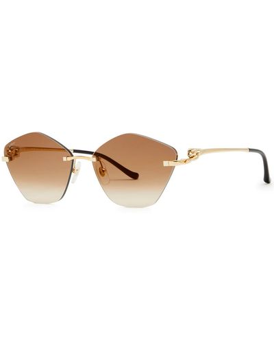 Cartier Rimless Hexagon-frame Sunglasses - White