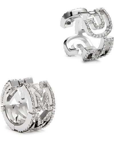 Marc Jacobs The Monogram Crystal-embellished Earrings - White