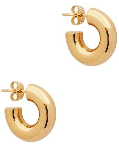 Missoma Chunky Medium 18kt -plated Hoop Earrings - Metallic