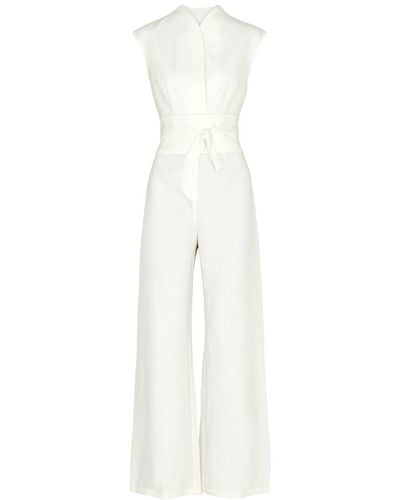 Odd Muse Ultimate Muse Wide-Leg Stretch-Crepe Jumpsuit - White