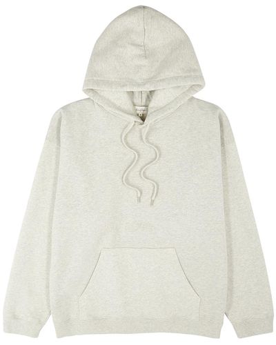 Second/Layer Light Grey Mélange Hooded Cotton Sweatshirt