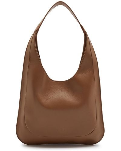 Aesther Ekme Midi Hobo Leather Shoulder Bag - Brown