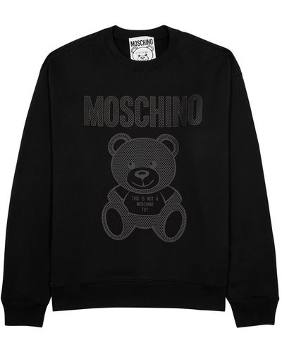 Moschino Logo-print Cotton Sweatshirt - Black