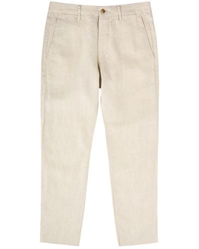 NN07 Theo Linen Trousers - Natural